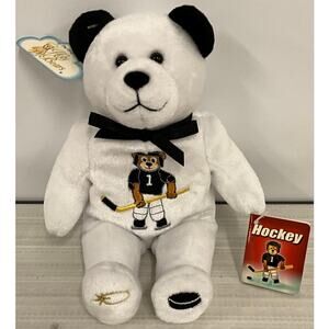 NOS with Tags Vintage With Tags 9" Holy Bears !HOCKEY! 2002 Bean Bag Plush